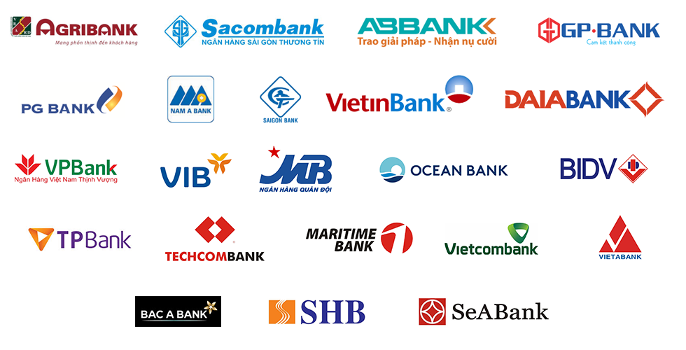 logo của các ngân hàng cùng the monest